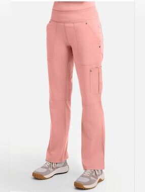 Healing Hands Purple Label Tori Yoga Scrub Pants Size 2X Cargo Blushing Peach